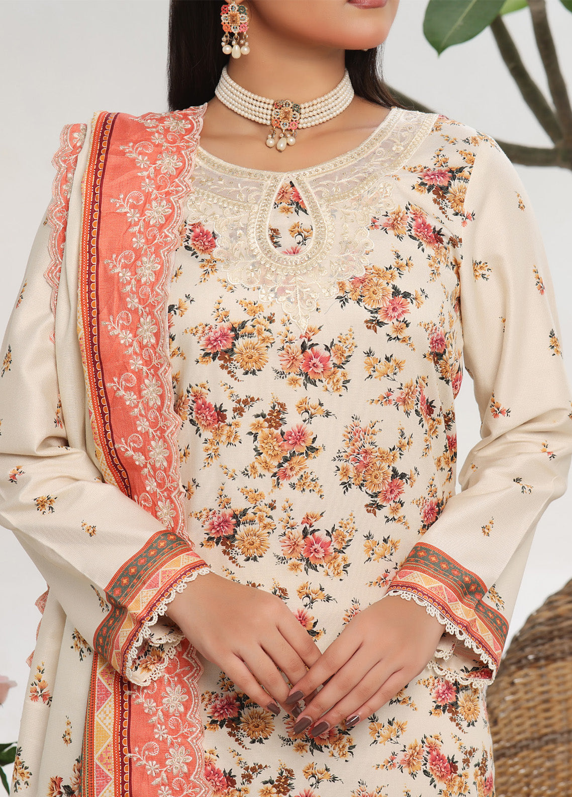 Anmol By VS Textile Embroidered Cottel Suits Unstitched 3 Piece - VS24AC2 573 Anmol By VS Textile Embroidered Cottel Suits Unstitched 3 Piece - VS24AC2 573