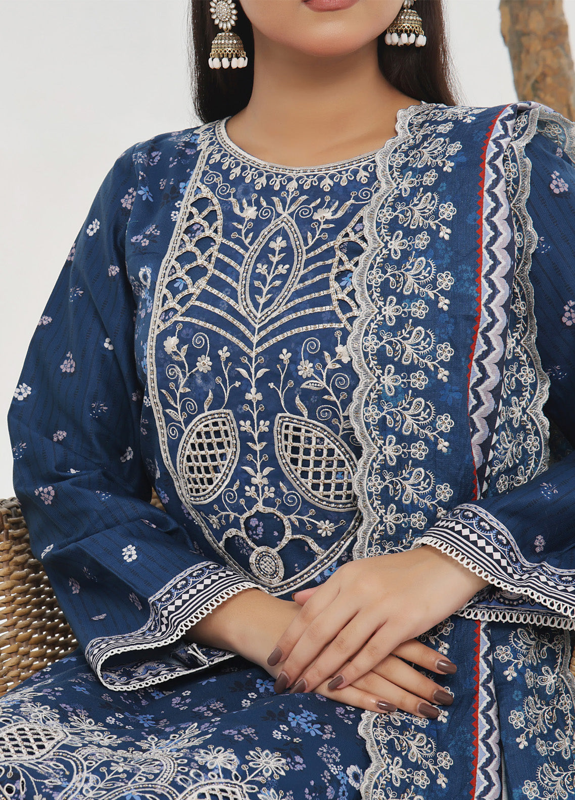 Anmol By VS Textile Embroidered Cottel Suits Unstitched 3 Piece - VS24AC2 574 Anmol By VS Textile Embroidered Cottel Suits Unstitched 3 Piece - VS24AC2 574