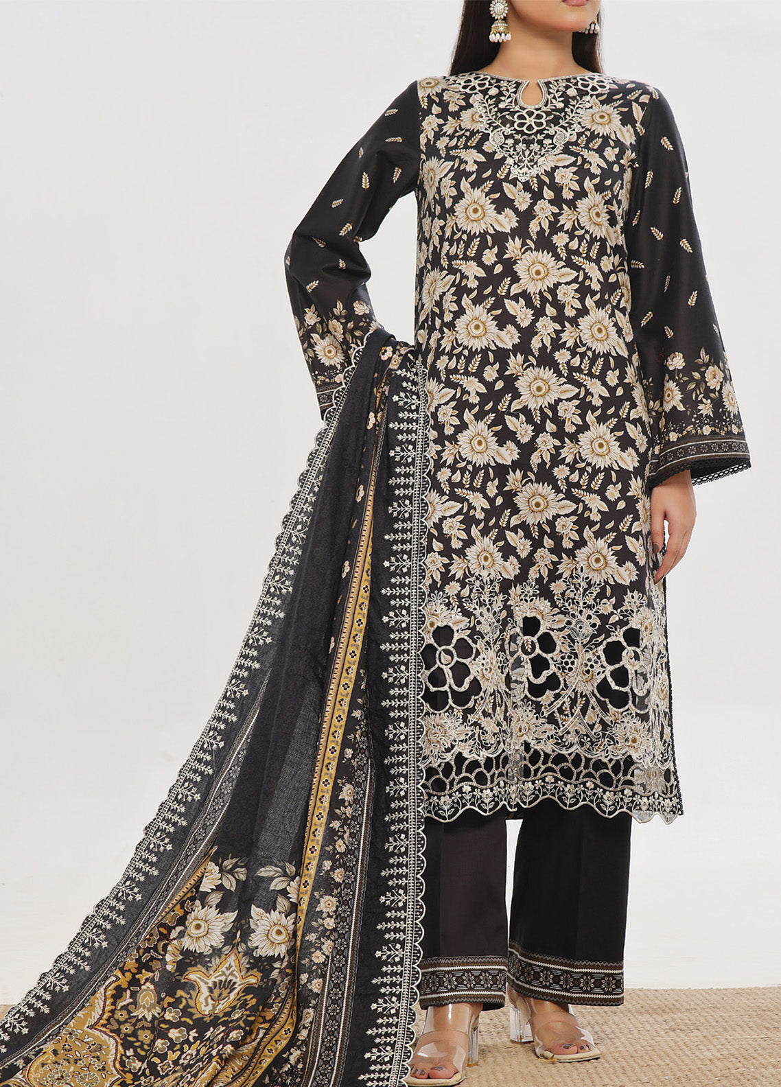 Anmol By VS Textile Embroidered Cottel Suits Unstitched 3 Piece - VS24AC2 576 Anmol By VS Textile Embroidered Cottel Suits Unstitched 3 Piece - VS24AC2 576