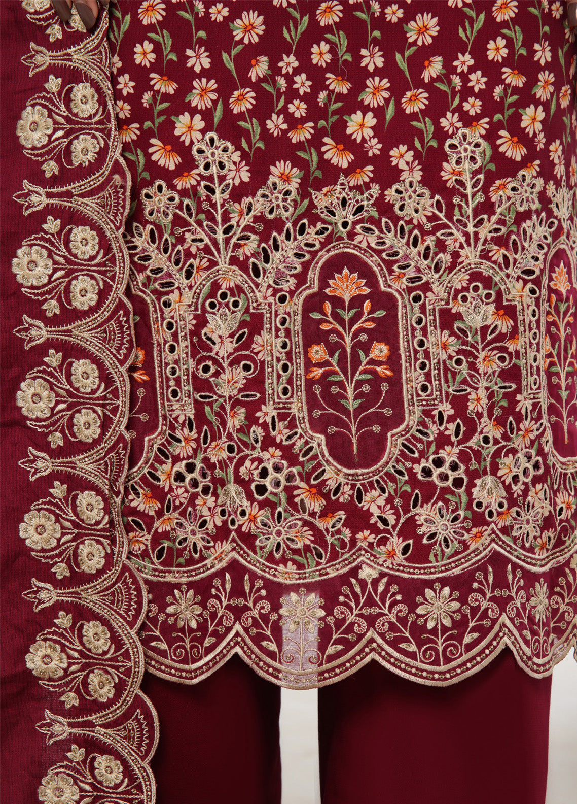 Anmol By VS Textile Embroidered Cottel Suits Unstitched 3 Piece - VS24AC2 578 Anmol By VS Textile Embroidered Cottel Suits Unstitched 3 Piece - VS24AC2 578