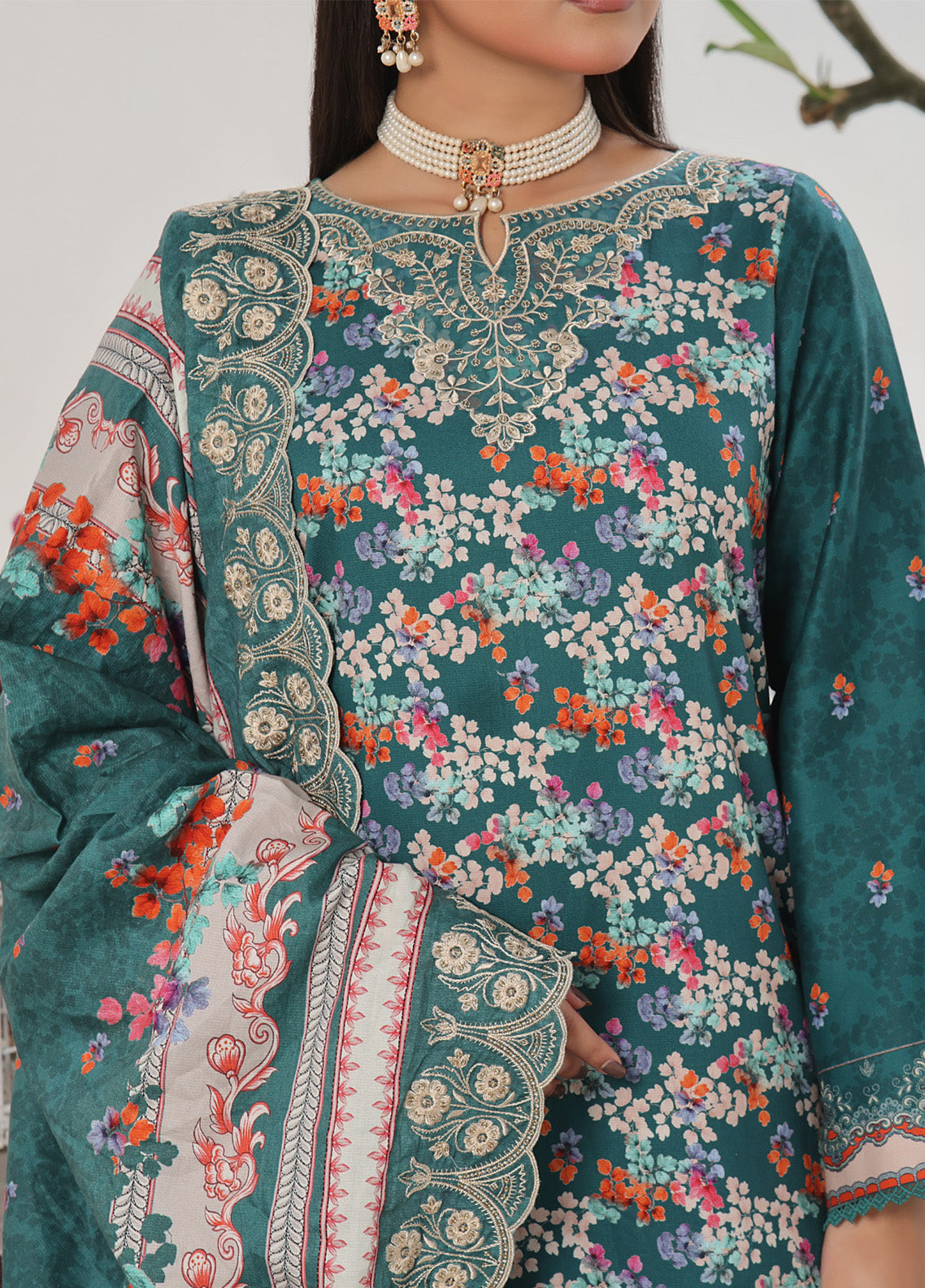 Anmol By VS Textile Embroidered Cottel Suits Unstitched 3 Piece - VS24AC2 579 Anmol By VS Textile Embroidered Cottel Suits Unstitched 3 Piece - VS24AC2 579