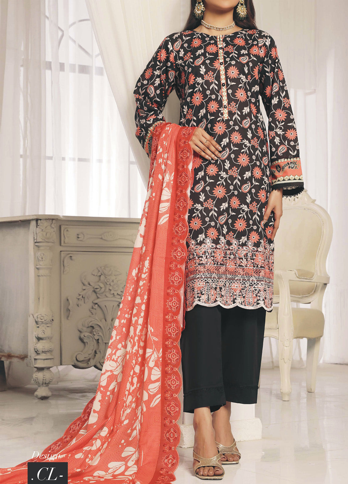 Arisa by Pak Fabrics Embroidered Chikankari Lawn Suits Unstitched 3 Piece - PF25ACL CL-460 Arisa by Pak Fabrics Embroidered Chikankari Lawn Suits Unstitched 3 Piece - PF25ACL CL-460