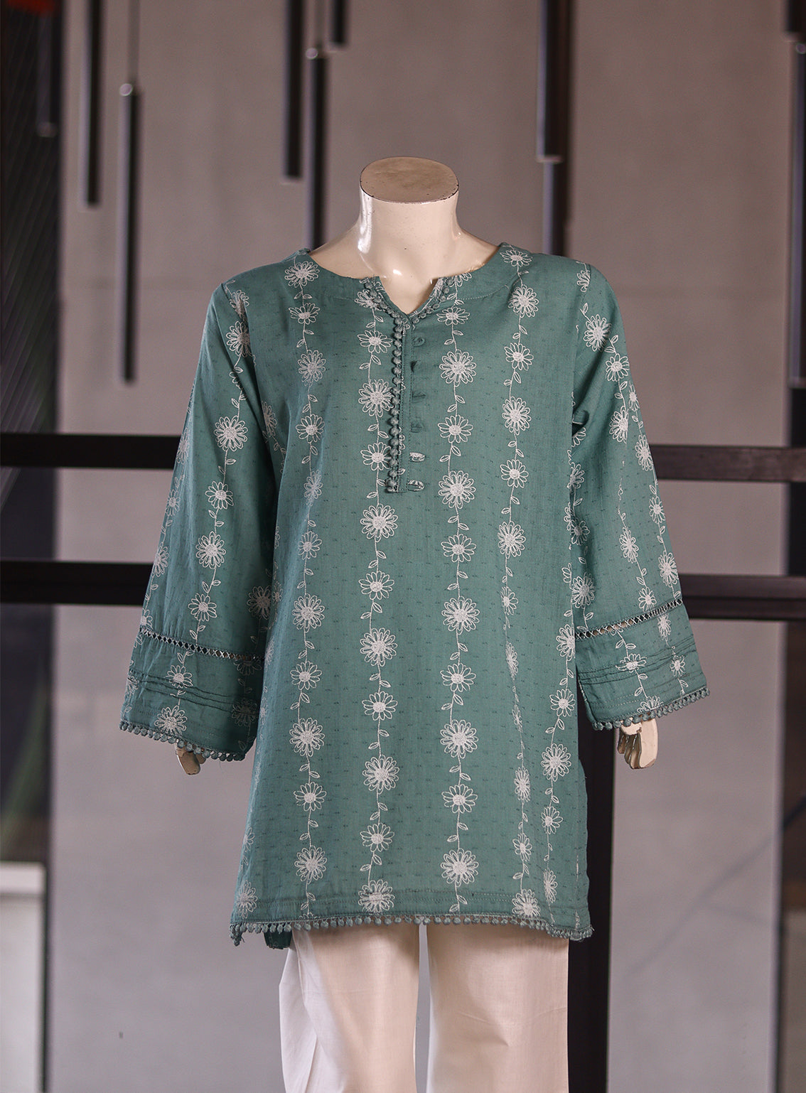Aroob Fancy Cotton Stitched Suits - ARB25G 0195 GREEN Aroob Fancy Cotton Stitched Suits - ARB25G 0195 GREEN