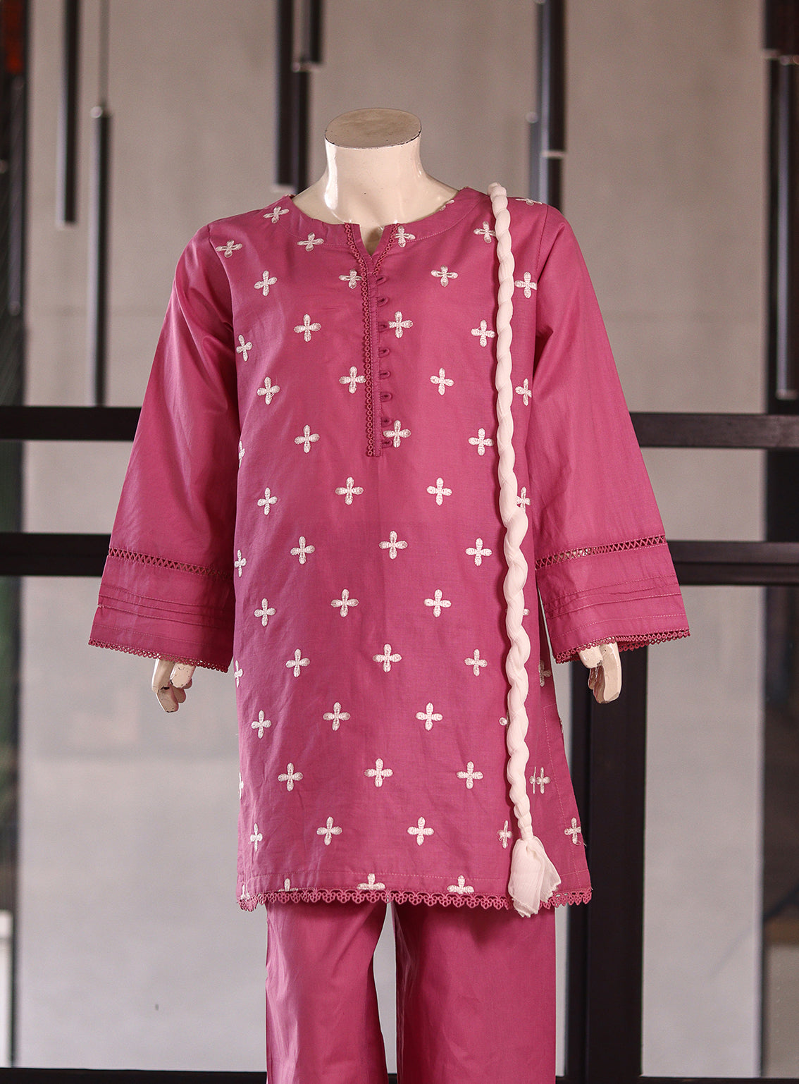 Aroob Fancy Cotton Stitched Suits - ARB25G 0238 PINK Aroob Fancy Cotton Stitched Suits - ARB25G 0238 PINK