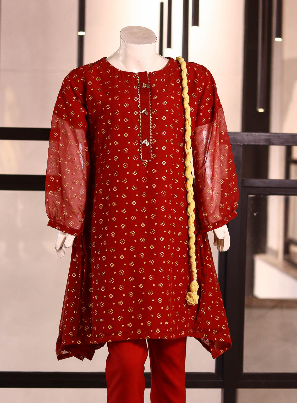 Aroob Fancy Embroidered Chiffon Suits Stitched 3 Piece - ARB25G 0198 MAROON Aroob Fancy Embroidered Chiffon Suits Stitched 3 Piece - ARB25G 0198 MAROON