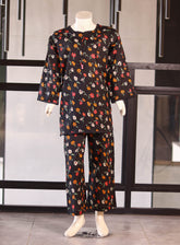 Aroob Fancy Embroidered Cotton Suits Stitched 2 Piece - ARB25G 0212 BLACK & MULTI