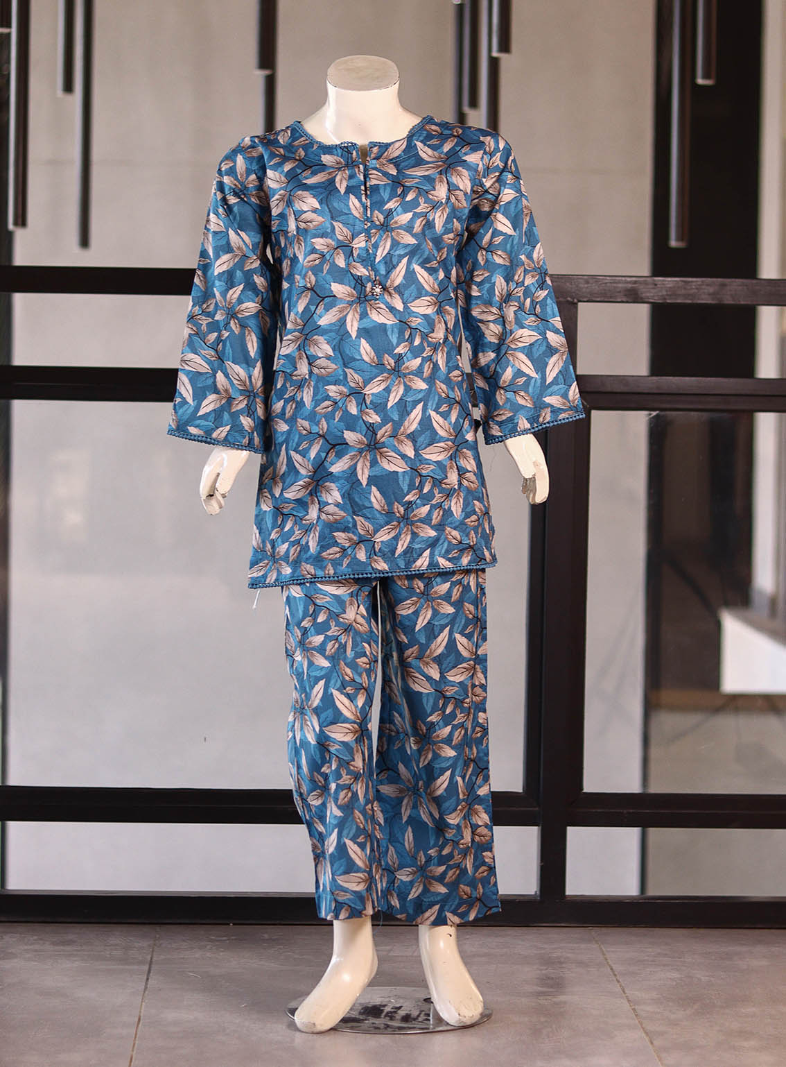 Aroob Fancy Embroidered Cotton Suits Stitched 2 Piece - ARB25G 0212 TEAL BLUE Aroob Fancy Embroidered Cotton Suits Stitched 2 Piece - ARB25G 0212 TEAL BLUE