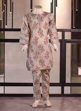 Aroob Fancy Embroidered Cotton Suits Stitched 2 Piece - ARB25G 0217 BEIGE