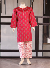 Aroob Fancy Embroidered Cotton Suits Stitched 2 Piece - ARB25G 0221 SHOCKING PINK