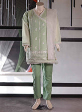 Aroob Fancy Embroidered Cotton Suits Stitched 3 Piece - ARB25G 0073 LIGHT PISTA