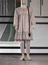 Aroob Fancy Embroidered Cotton Suits Stitched 3 Piece - ARB25G 0134 GREY