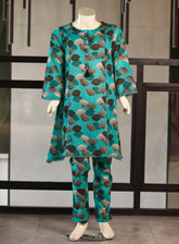 Aroob Fancy Embroidered Lawn Suits Stitched 2 Piece - ARB25G 0168 GREEN & BLACK
