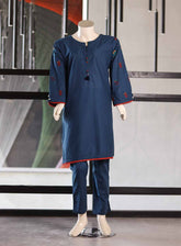 Aroob Fancy Embroidered Lawn Suits Stitched 3 Piece - ARB25G 0091 TEAL BLUE