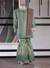 Aroob Fancy Embroidered Lawn Suits Stitched 3 Piece - ARB25G 0108 GREEN