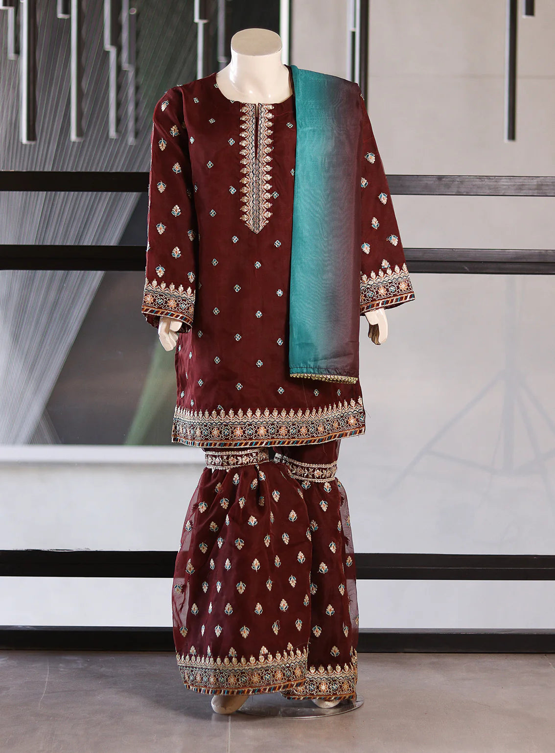 Aroob Fancy Embroidered Organza Suits Stitched 3 Piece - ARB24G 57-1 Aroob Fancy Embroidered Organza Suits Stitched 3 Piece - ARB24G 57-1