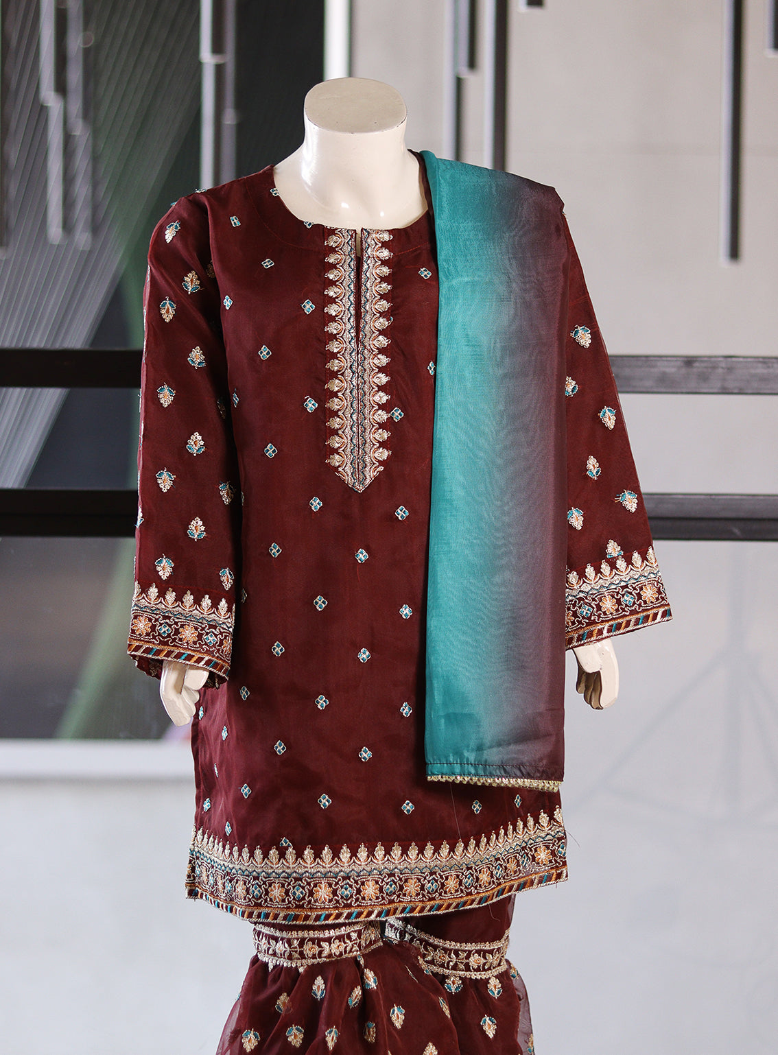 Aroob Fancy Embroidered Organza Suits Stitched 3 Piece - ARB24G 57-1 Aroob Fancy Embroidered Organza Suits Stitched 3 Piece - ARB24G 57-1