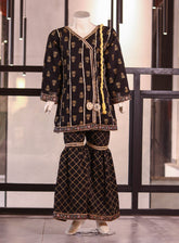 Aroob Fancy Embroidered Organza Suits Stitched 3 Piece - ARB25G 0187 BLACK