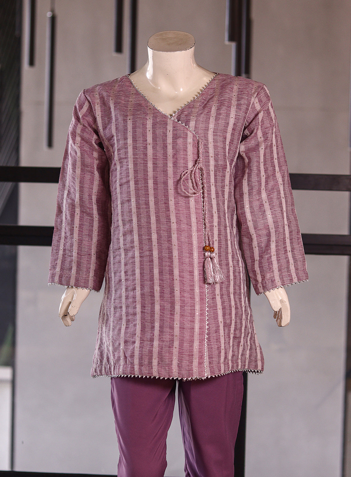 Aroob Fancy Khaadi Cotton Stitched Suits - ARB25G 0229 PURPLE Aroob Fancy Khaadi Cotton Stitched Suits - ARB25G 0229 PURPLE