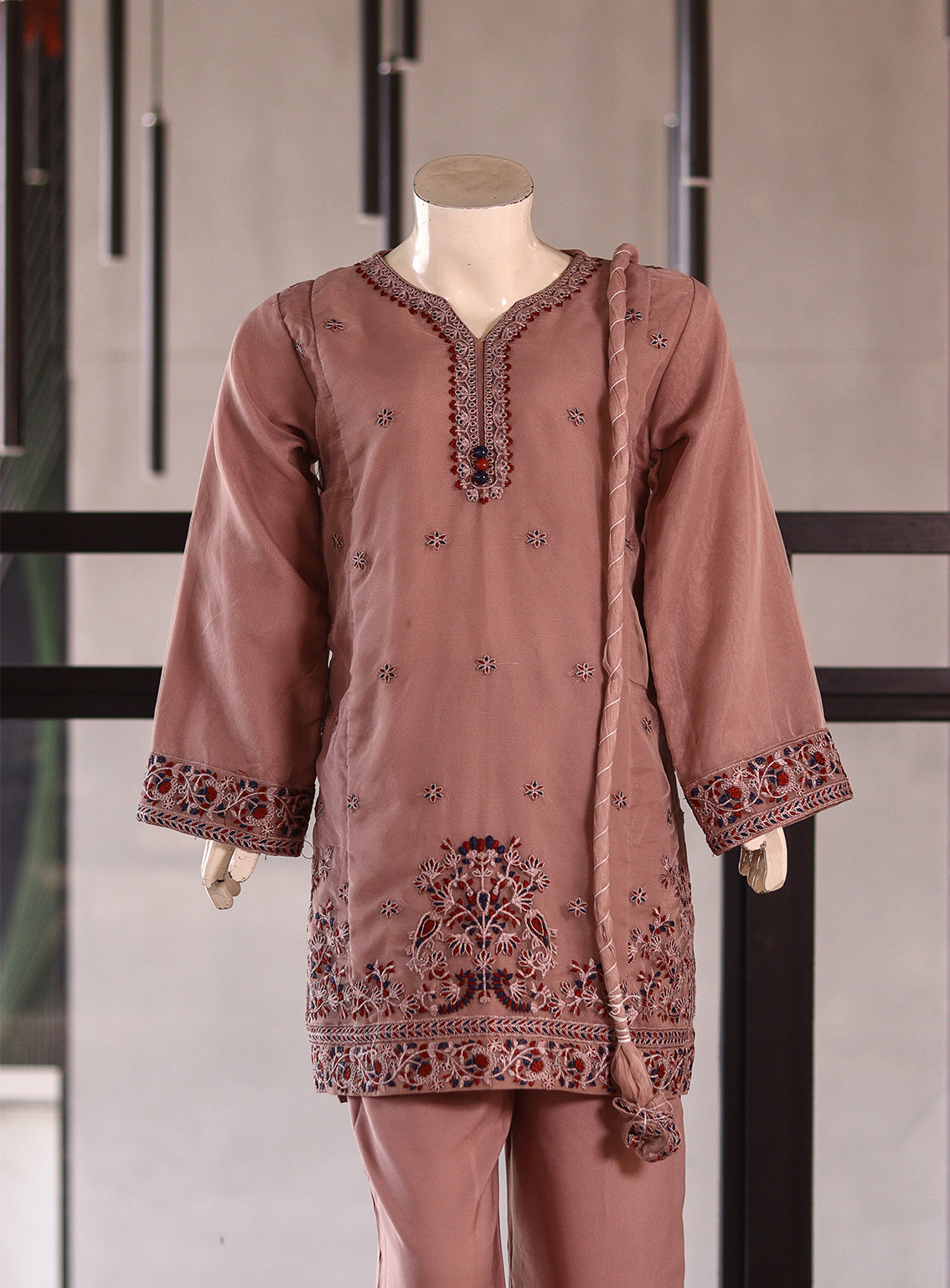 Aroob Fancy Organza Stitched Suits - ARB25G 0231 ONION Aroob Fancy Organza Stitched Suits - ARB25G 0231 ONION