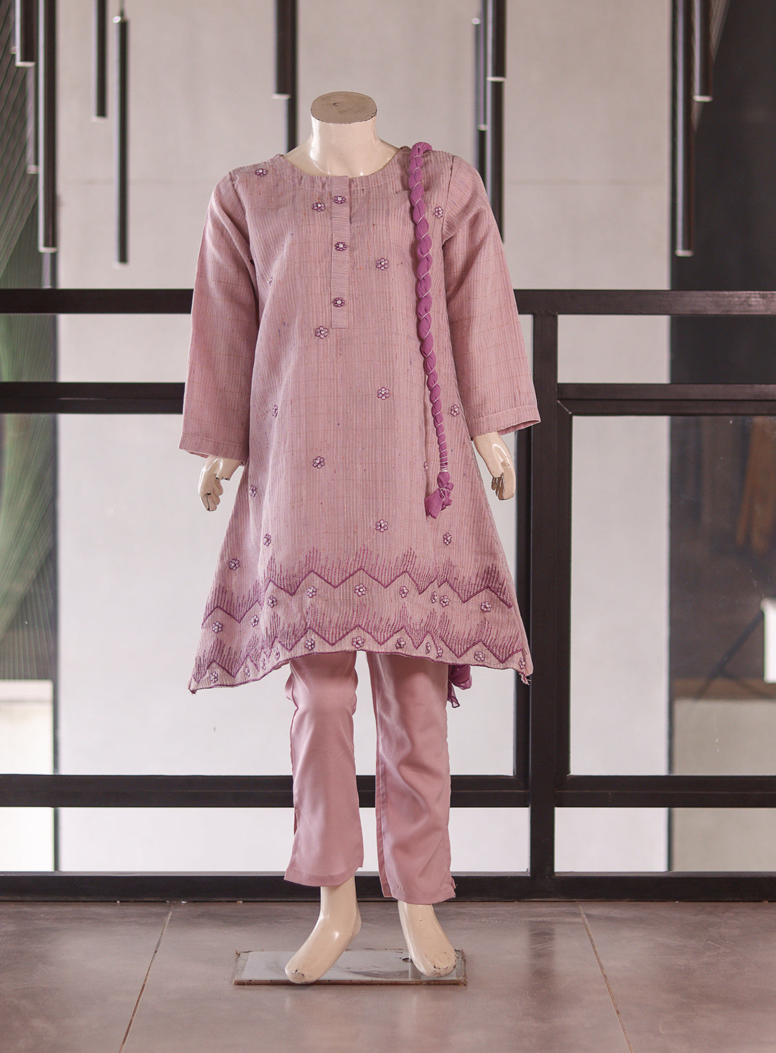 Aroob Embroidered Cotton Stitched 3 Piece Suit For Girls ARB26G D-0299-LC Aroob Embroidered Cotton Stitched 3 Piece Suit For Girls ARB26G D-0299-LC