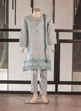 Aroob Embroidered Cotton Stitched 3 Piece Suit For Girls ARB26G D-0299-SBL