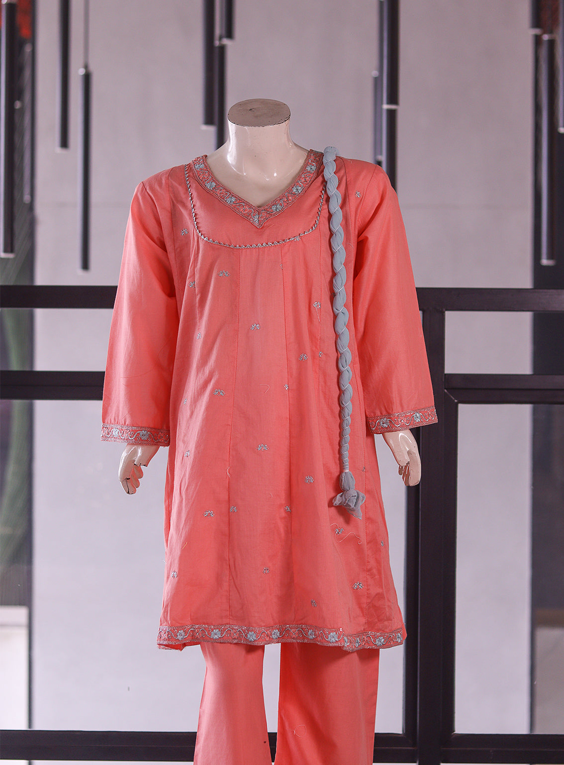 Aroob Embroidered Cotton Stitched 3 Piece Suit For Girls ARB26G D-0305-DPC Aroob Embroidered Cotton Stitched 3 Piece Suit For Girls ARB26G D-0305-DPC