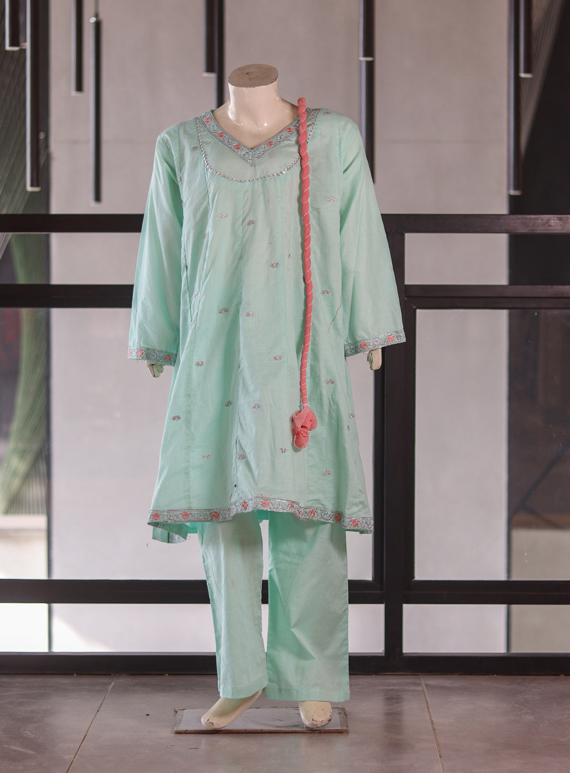 Aroob Embroidered Cotton Stitched 3 Piece Suit For Girls ARB26G D-0305-FR Aroob Embroidered Cotton Stitched 3 Piece Suit For Girls ARB26G D-0305-FR