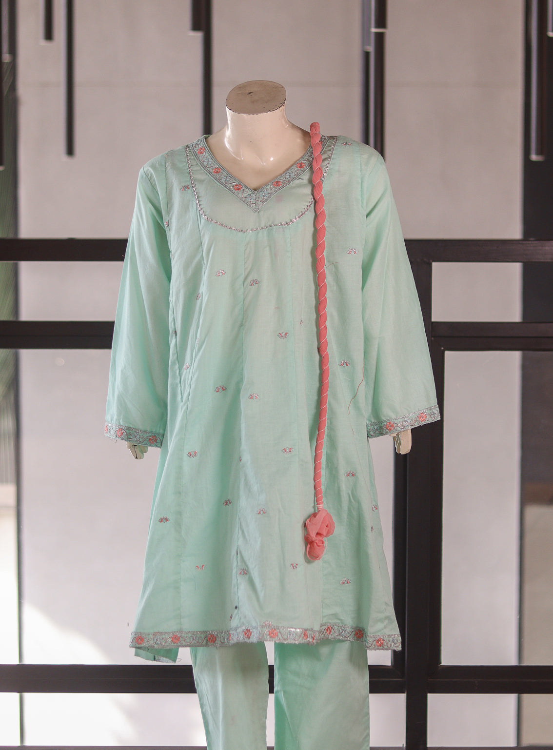 Aroob Embroidered Cotton Stitched 3 Piece Suit For Girls ARB26G D-0305-FR Aroob Embroidered Cotton Stitched 3 Piece Suit For Girls ARB26G D-0305-FR