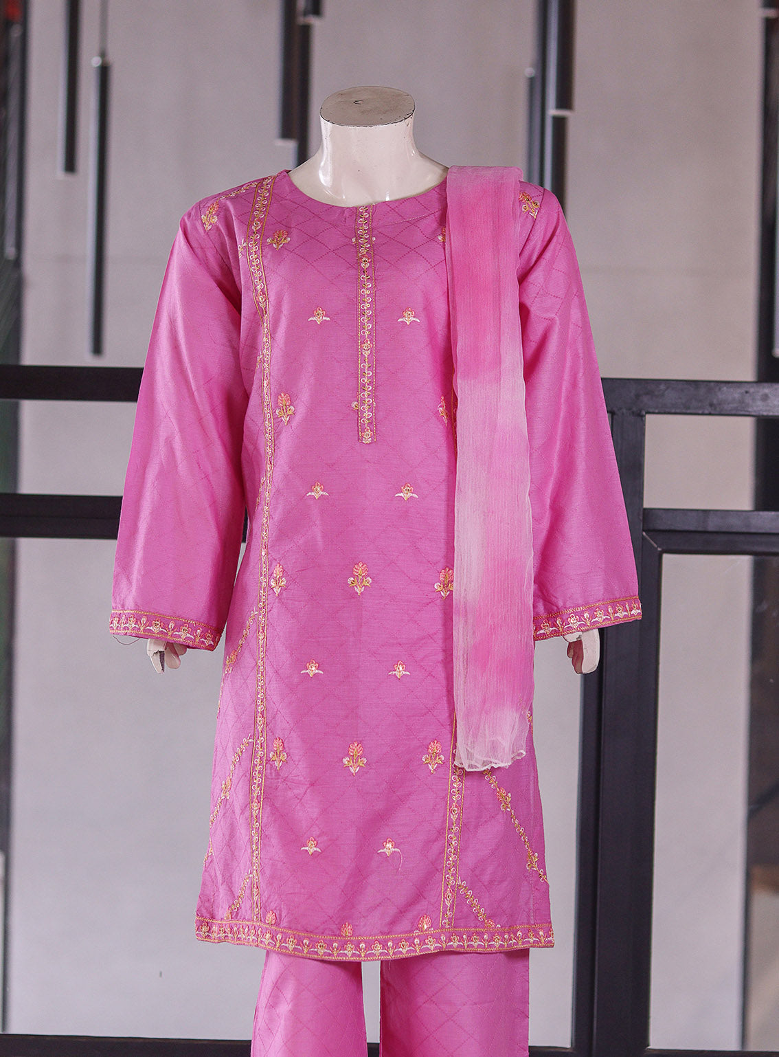 Aroob Embroidered Cotton Stitched 3 Piece Suit For Girls ARB26G D-0339-PK Aroob Embroidered Cotton Stitched 3 Piece Suit For Girls ARB26G D-0339-PK
