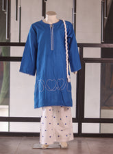 Aroob Embroidered Lawn Stitched 3 Piece Suit For Girls ARB26G D-0278-BL