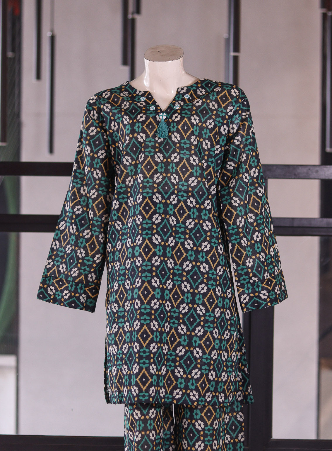 Aroob Printed Cotton Stitched 3 Piece Suit For Girls ARB26G D-0334-DKGN Aroob Printed Cotton Stitched 3 Piece Suit For Girls ARB26G D-0334-DKGN