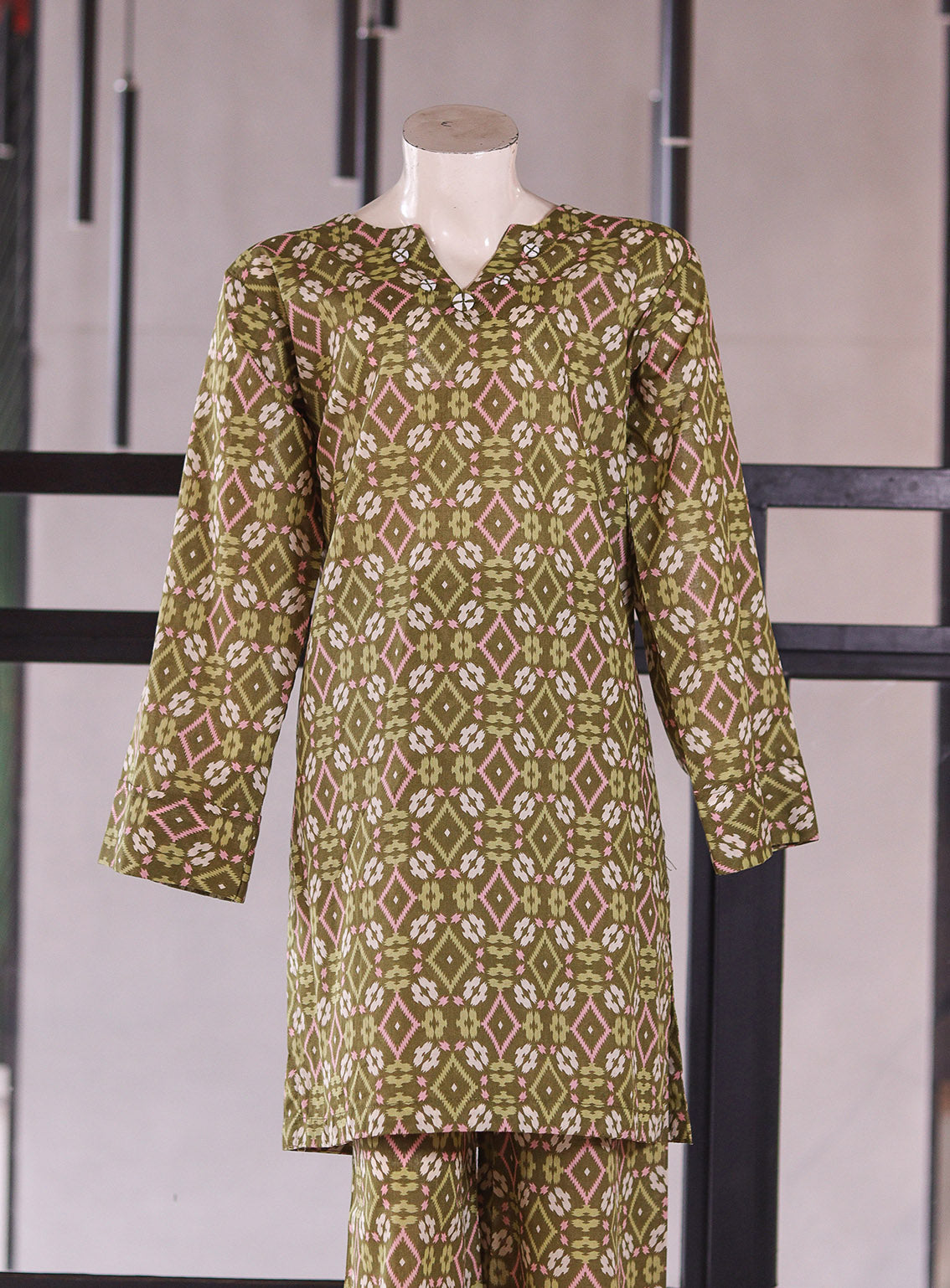 Aroob Printed Cotton Stitched 3 Piece Suit For Girls ARB26G D-0334-LTGN Aroob Printed Cotton Stitched 3 Piece Suit For Girls ARB26G D-0334-LTGN