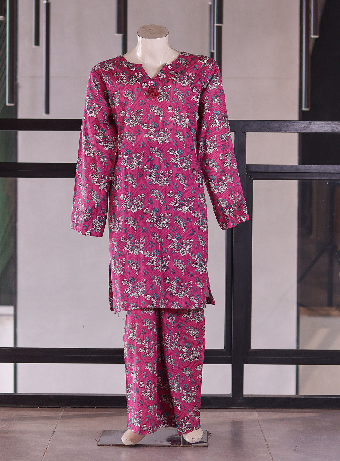 Aroob Printed Cotton Stitched 3 Piece Suit For Girls ARB26G D-0334-PK Aroob Printed Cotton Stitched 3 Piece Suit For Girls ARB26G D-0334-PK