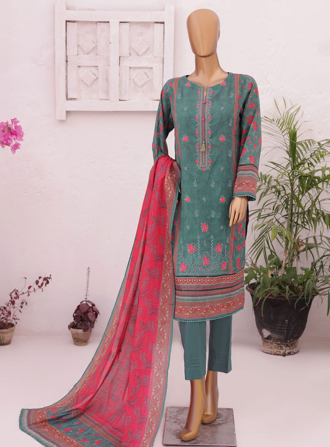 Asasa By HZ Textile Embroidered Lawn Suits Unstitched 3 Piece - HZ24AEL 45 Asasa By HZ Textile Embroidered Lawn Suits Unstitched 3 Piece - HZ24AEL 45