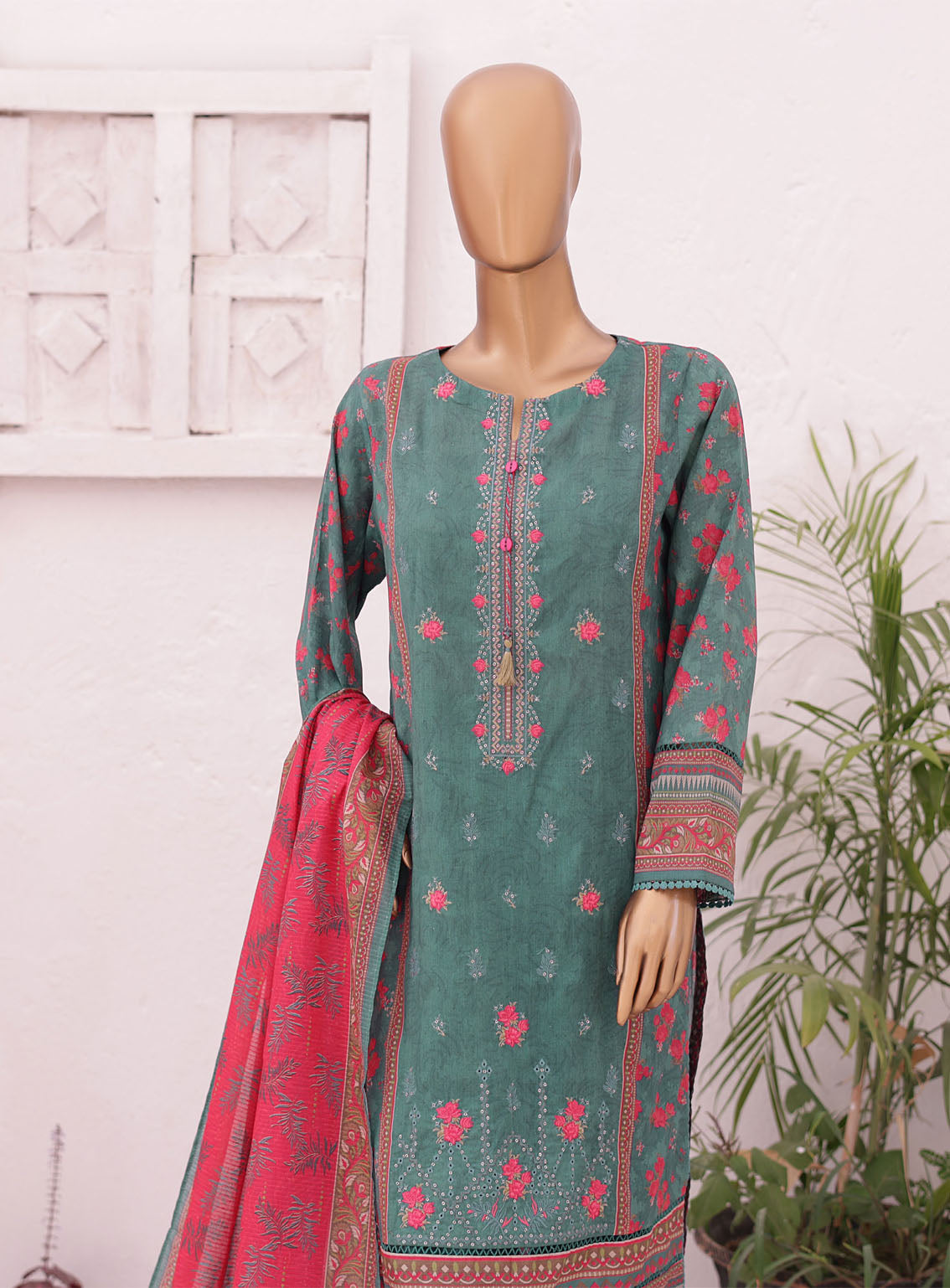 Asasa By HZ Textile Embroidered Lawn Suits Unstitched 3 Piece - HZ24AEL 45 Asasa By HZ Textile Embroidered Lawn Suits Unstitched 3 Piece - HZ24AEL 45