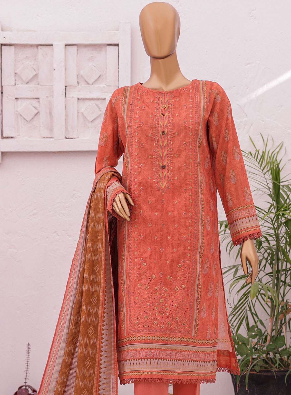 Asasa By HZ Textile Embroidered Lawn Suits Unstitched 3 Piece - HZ24AEL 51 Asasa By HZ Textile Embroidered Lawn Suits Unstitched 3 Piece - HZ24AEL 51
