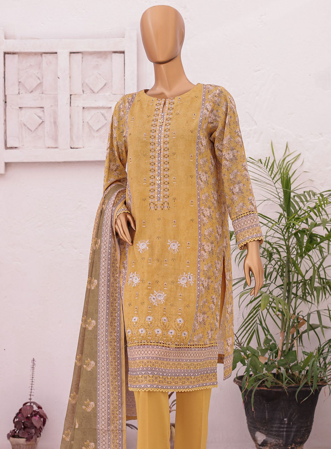 Asasa By HZ Textile Embroidered Lawn Suits Unstitched 3 Piece - HZ24AEL 55 Asasa By HZ Textile Embroidered Lawn Suits Unstitched 3 Piece - HZ24AEL 55