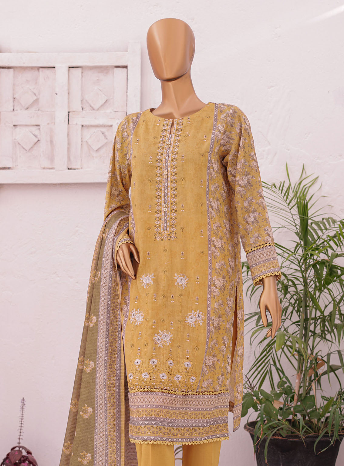 Asasa By HZ Textile Embroidered Lawn Suits Unstitched 3 Piece - HZ24AEL 55 Asasa By HZ Textile Embroidered Lawn Suits Unstitched 3 Piece - HZ24AEL 55