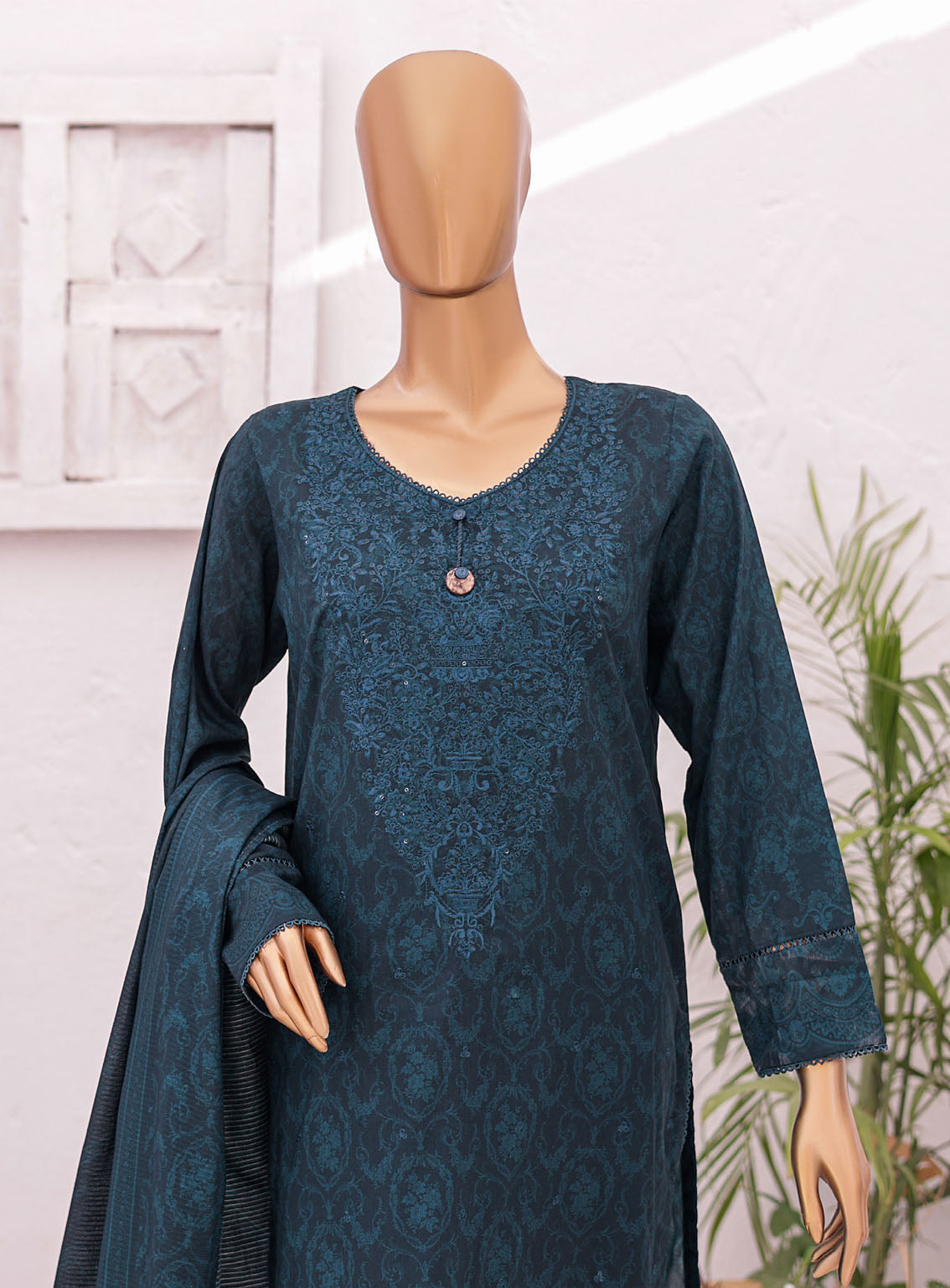Asasa By HZ Textile Embroidered Lawn Suits Unstitched 3 Piece - HZ24AEL 60 Asasa By HZ Textile Embroidered Lawn Suits Unstitched 3 Piece - HZ24AEL 60