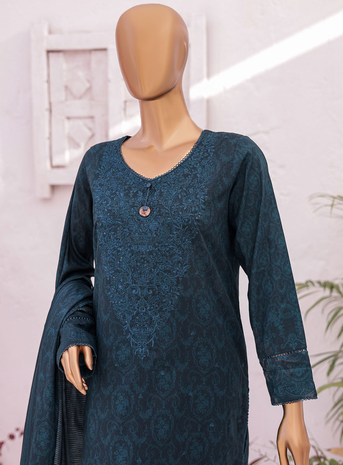 Asasa By HZ Textile Embroidered Lawn Suits Unstitched 3 Piece - HZ24AEL 60 Asasa By HZ Textile Embroidered Lawn Suits Unstitched 3 Piece - HZ24AEL 60