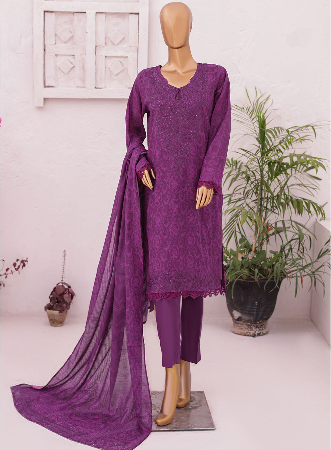 Asasa By HZ Textile Embroidered Lawn Suits Unstitched 3 Piece - HZ24AEL 61 Asasa By HZ Textile Embroidered Lawn Suits Unstitched 3 Piece - HZ24AEL 61