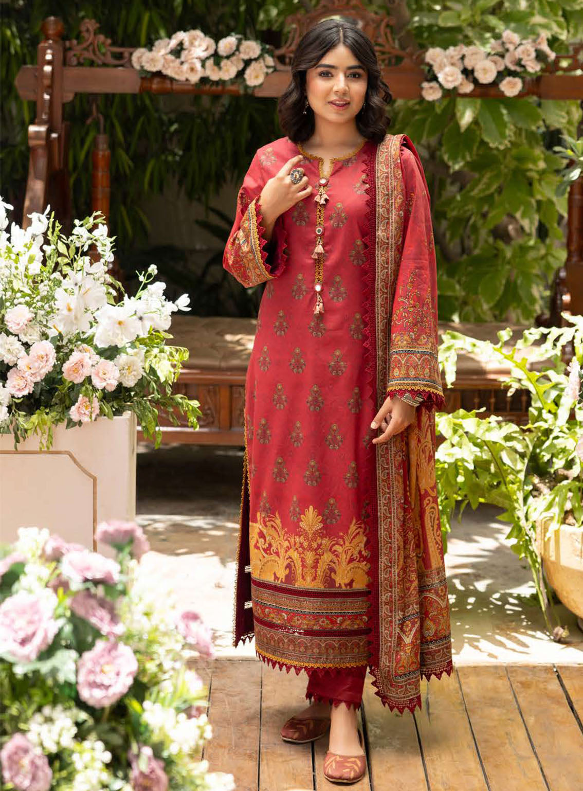 Asim Jofa Printed Lawn Suits Unstitched 3 Piece - AJ24BP AJGB-10 Asim Jofa Printed Lawn Suits Unstitched 3 Piece - AJ24BP AJGB-10