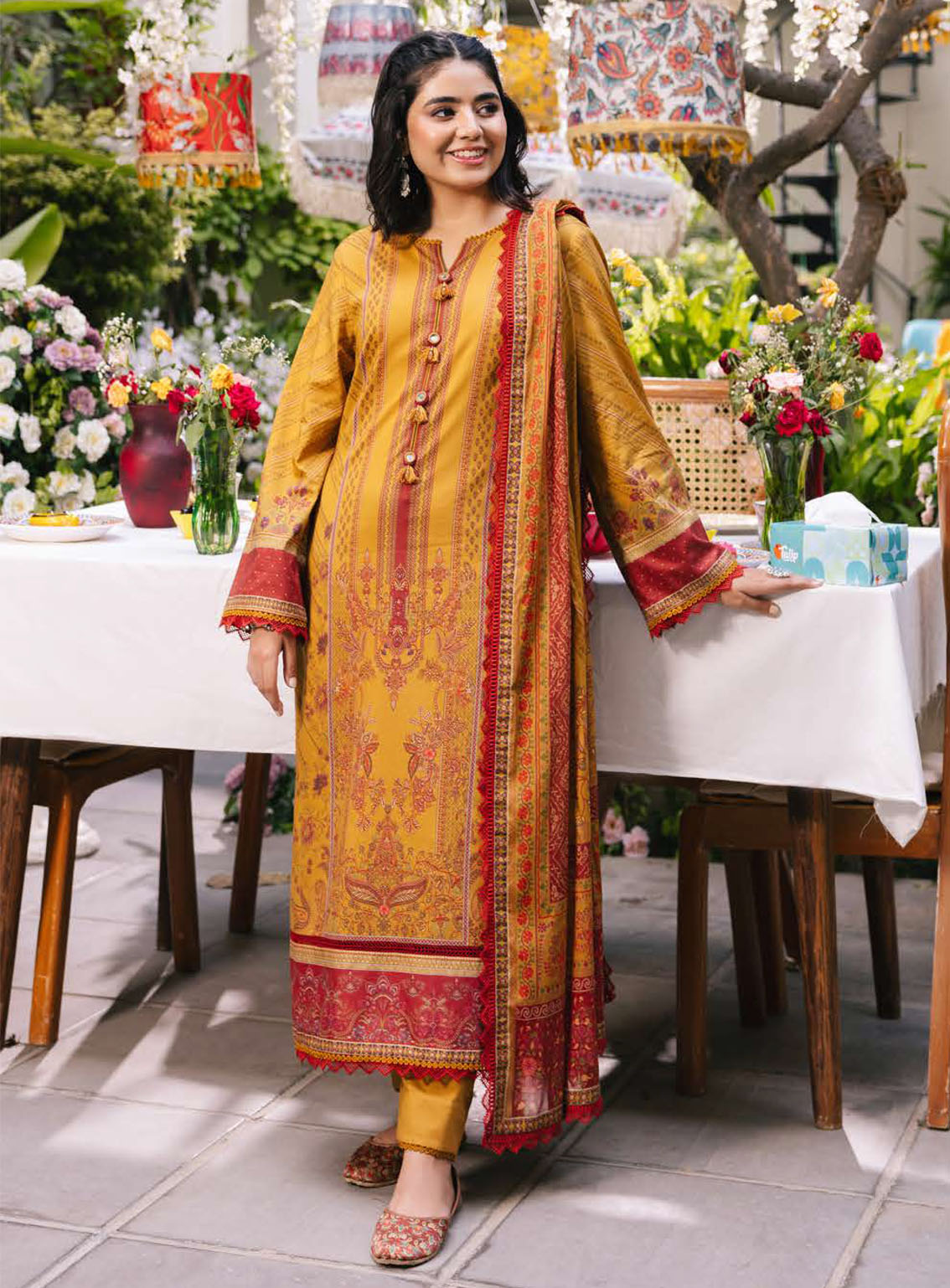 Asim Jofa Printed Lawn Suits Unstitched 3 Piece - AJ24BP AJGB-14 Asim Jofa Printed Lawn Suits Unstitched 3 Piece - AJ24BP AJGB-14