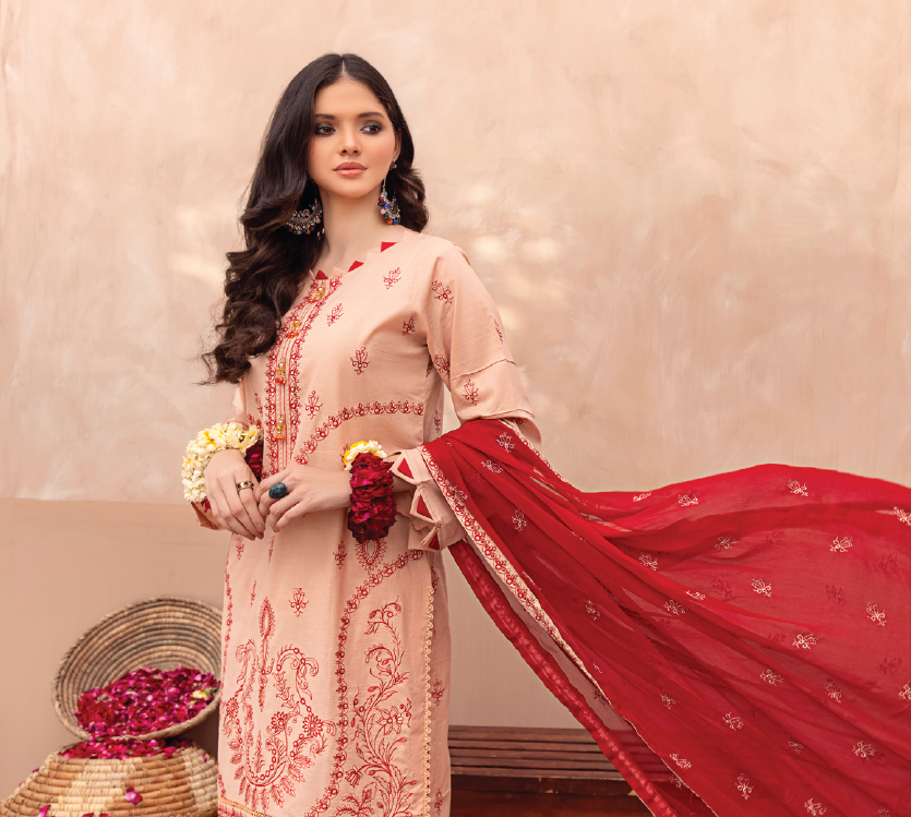 Laadli By Humdum Embroidered Lawn Unstitched 3 Piece Suit - 05 Laadli By Humdum Embroidered Lawn Unstitched 3 Piece Suit - 05