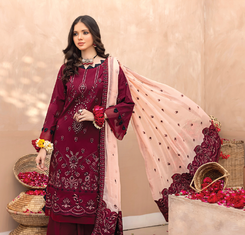 Laadli By Humdum Embroidered Lawn Unstitched 3 Piece Suit - 03 Laadli By Humdum Embroidered Lawn Unstitched 3 Piece Suit - 03