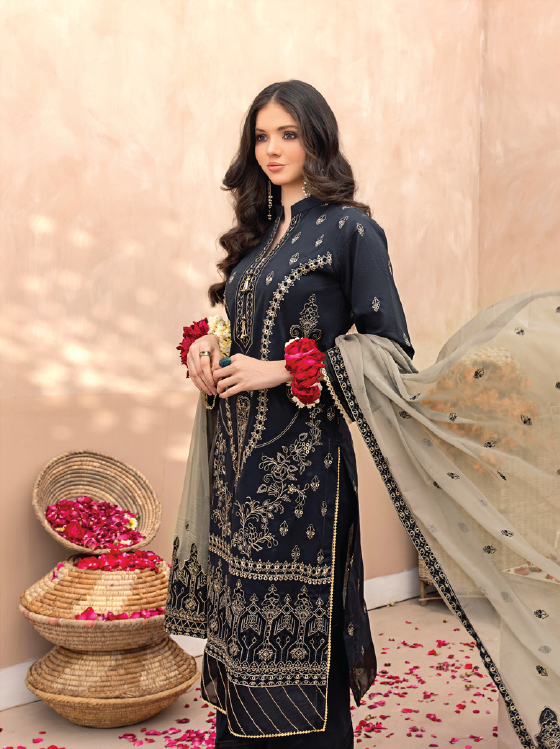 Laadli By Humdum Embroidered Lawn Unstitched 3 Piece Suit - 01 Laadli By Humdum Embroidered Lawn Unstitched 3 Piece Suit - 01
