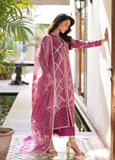 Astoria By Mushq Festive Embroidered Lawn 3 Piece Unstitched Suit MQ26AFL D-03 ROSEA