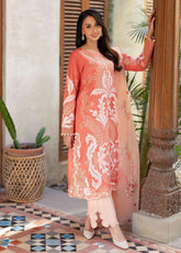 Astoria By Mushq Festive Embroidered Lawn 3 Piece Unstitched Suit MQ26AFL D-10 AVIENNE