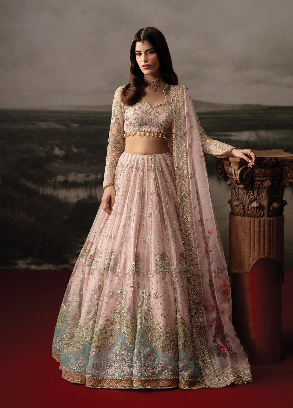 Aure By Afrozeh Formals Embroidered Net 3 Piece Unstitched Suit AF26AF D-1235 NOBLESSE Aure By Afrozeh Formals Embroidered Net 3 Piece Unstitched Suit AF26AF D-1235 NOBLESSE