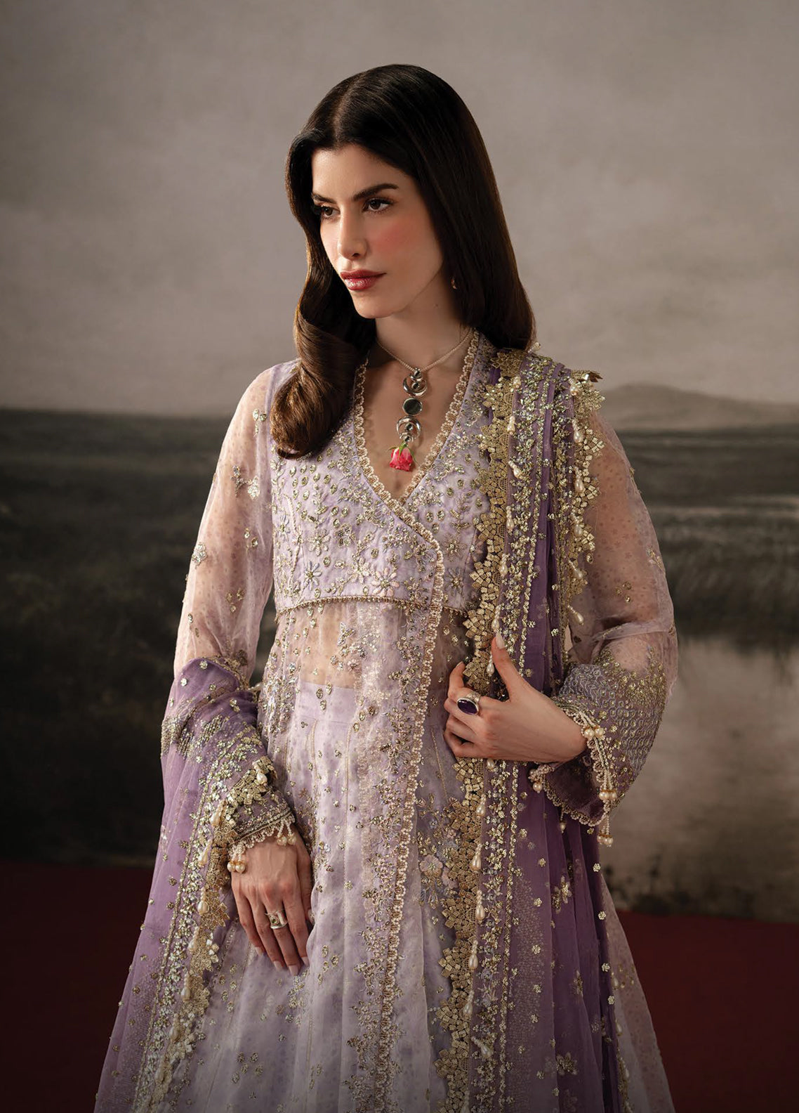 Aure By Afrozeh Formals Embroidered Organza 3 Piece Unstitched Suit AF26AF D-1232 MONET Aure By Afrozeh Formals Embroidered Organza 3 Piece Unstitched Suit AF26AF D-1232 MONET